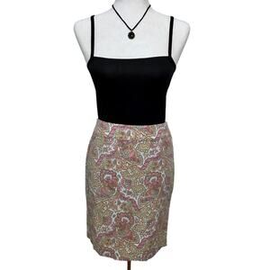Forever 21 Paisley Pencil Mini Skirt Women S